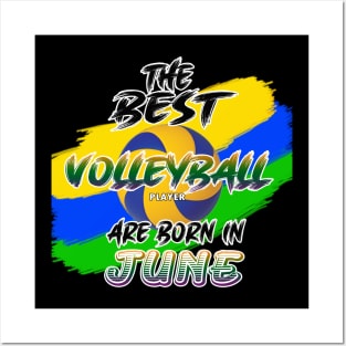 The Best Volleyball Player are Born in June Posters and Art